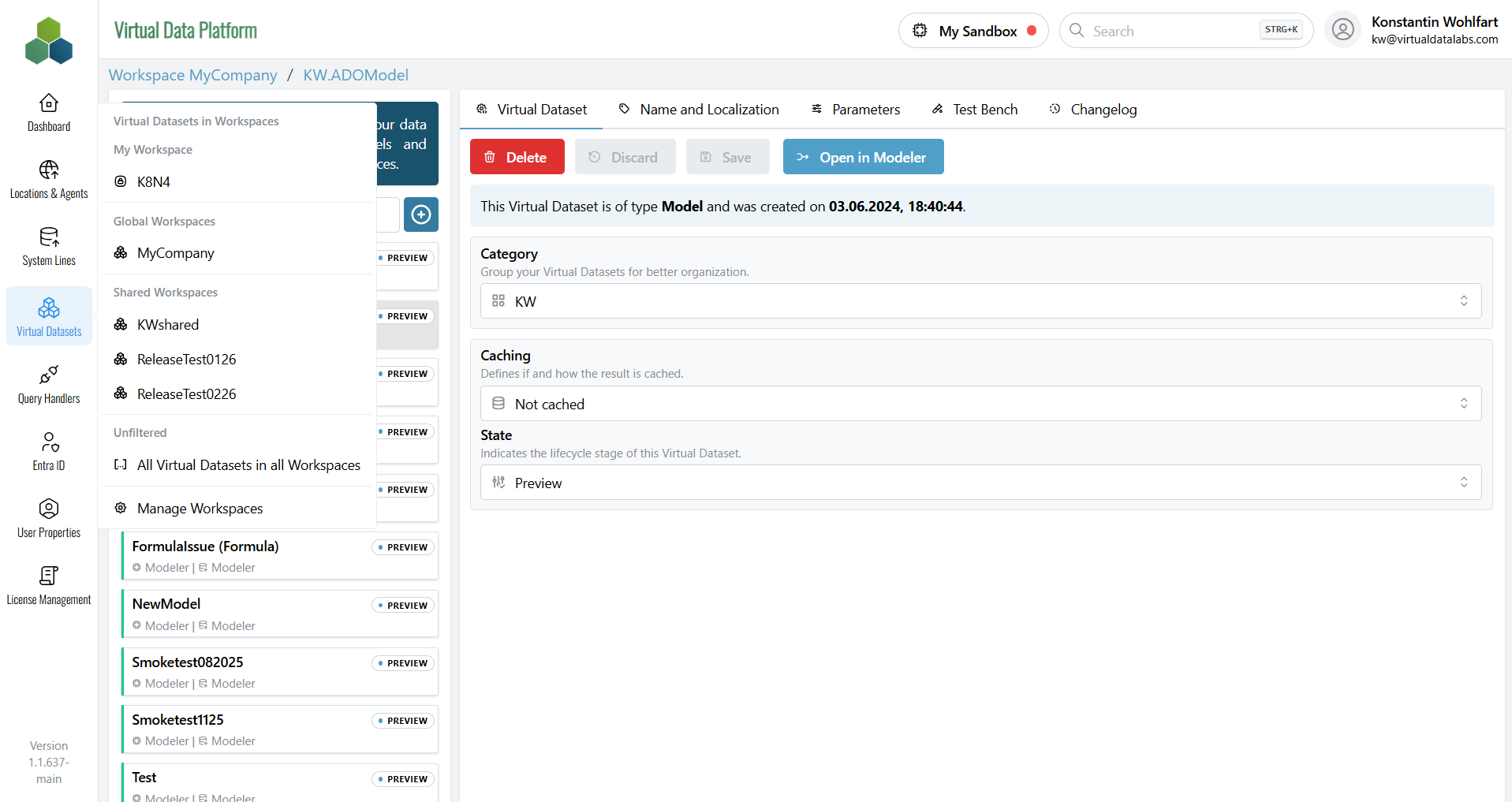 Defining Virtual Datasets in the Portal